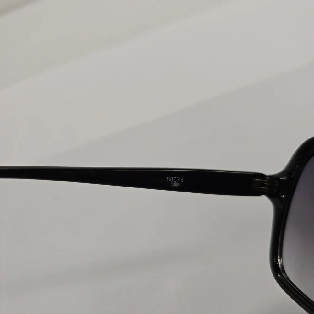 NEW Unisex Black Oversized Square Aviator Sunglasses UV400 Retro 70s Style 80976